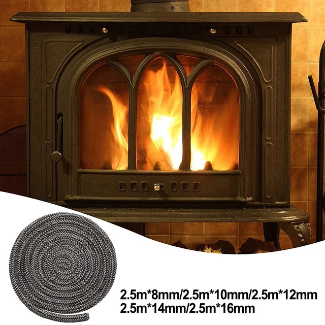 Noir Ignifuge Étanchéité Corde Cordon 2.5m 16mm Four Rond Haute Qualité Neuf