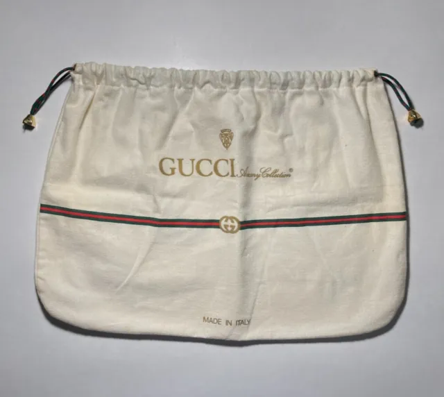 Gucci Accessory Collection Dust Bag Vintage Made In Italy Cream Color