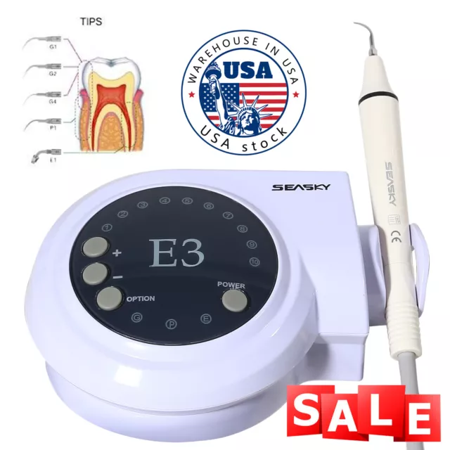 Portable Dental Ultrasonic Scaler Handpiece + 5*Tips fit Cavitron EMS WOODPECKER 2