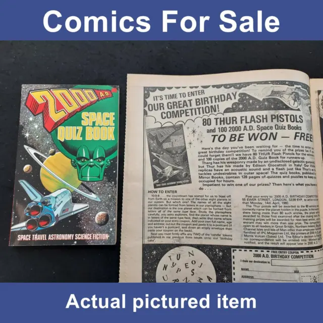 2000AD Space Quiz Book 1980 + comic with article RARE - IPC / Mirror Books