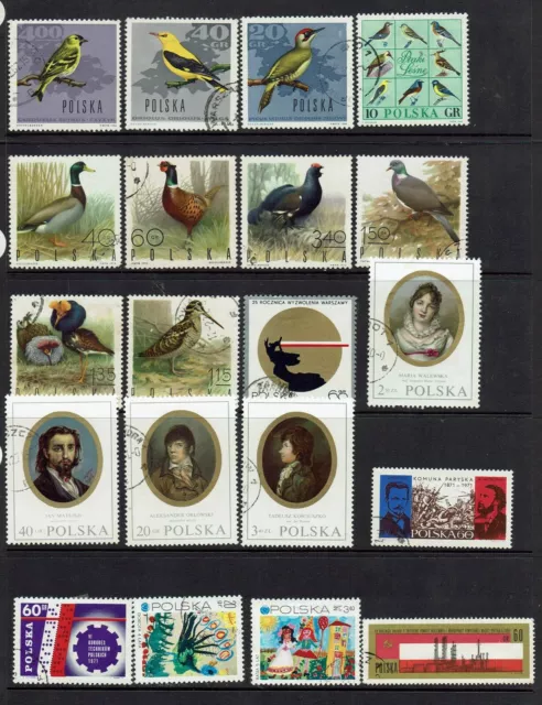 Poland Collection of 20 Stamps . Birds  +++ Much More