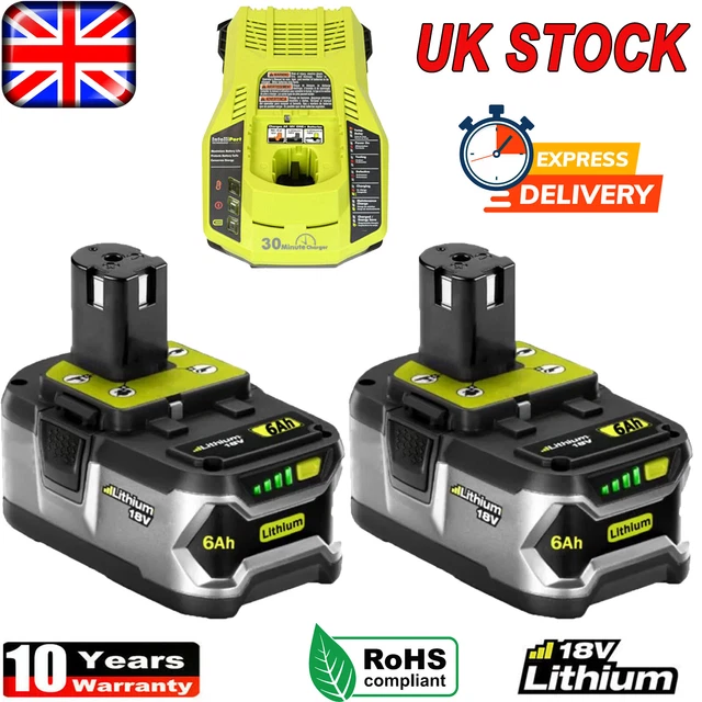 For RYOBI P108 + 6.0Ah 18V Plus High Capacity Battery 18 Volt Lithium-ion UK