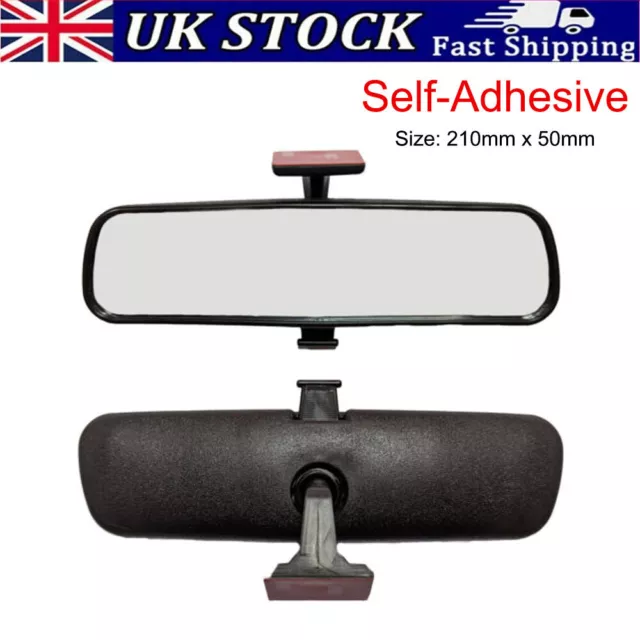 Car Truck Interior Rear View Mirror Self-Adhesive Mirror Universal Adjustable