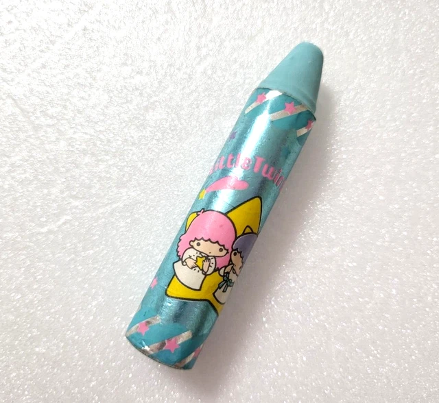 Little Twin Stars Eraser 1976' SANRIO Pencil Type Old Vintage Retro Rare Blue