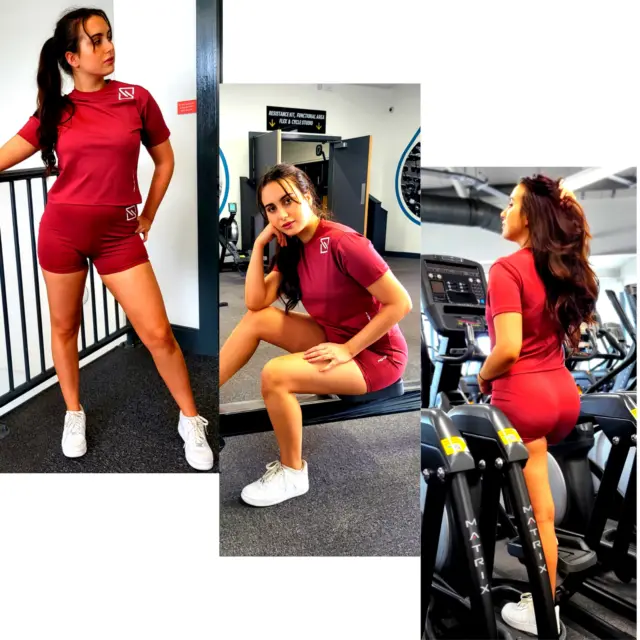 Ladies Gym Wear Fitness Workout Sports Clothes Yoga Vest & Leggings Set  Black