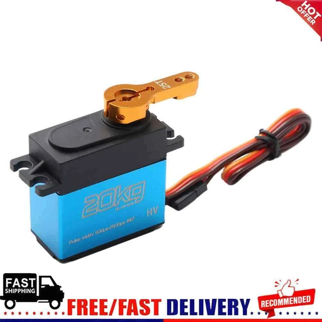 20kg Digital Servo 1/8 1/10 1/12 Scale RC Car Manipulator Metal Gear 25t Arms