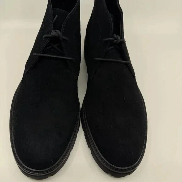 CALVIN KLEIN MEN Chukka Ankle Boots 11M Black Suede Leather £37.90 ...