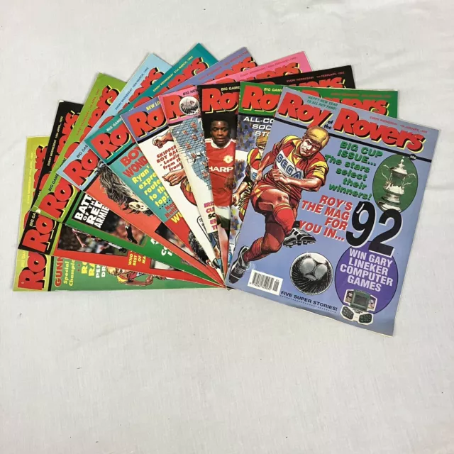 Vintage Roy Of The Rovers Comics Magazines Bundle Of 10 - January To April 1992