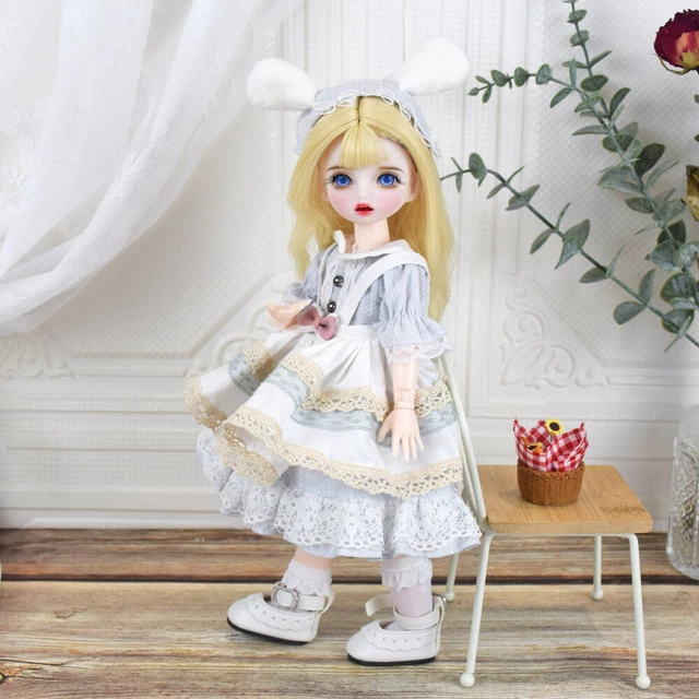 1/6 Ball Jointed Female Body 30cm BJD Dolls with Fashion Cute Dress Clothes Toys