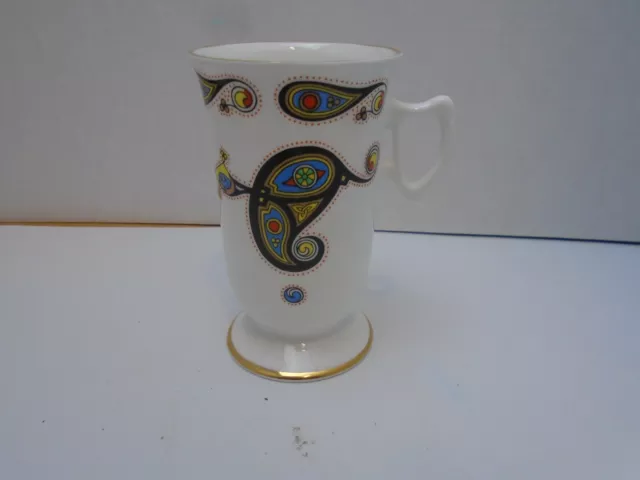 Royal Tara bone china Irish coffee mug with Book of Kells letter "C" handmade