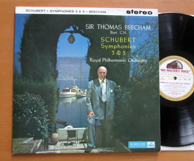 ASD 345 ED1 Schubert Symphonies 3 & 5 Sir Thomas Beecham NEAR MINT HMV W/G 1st