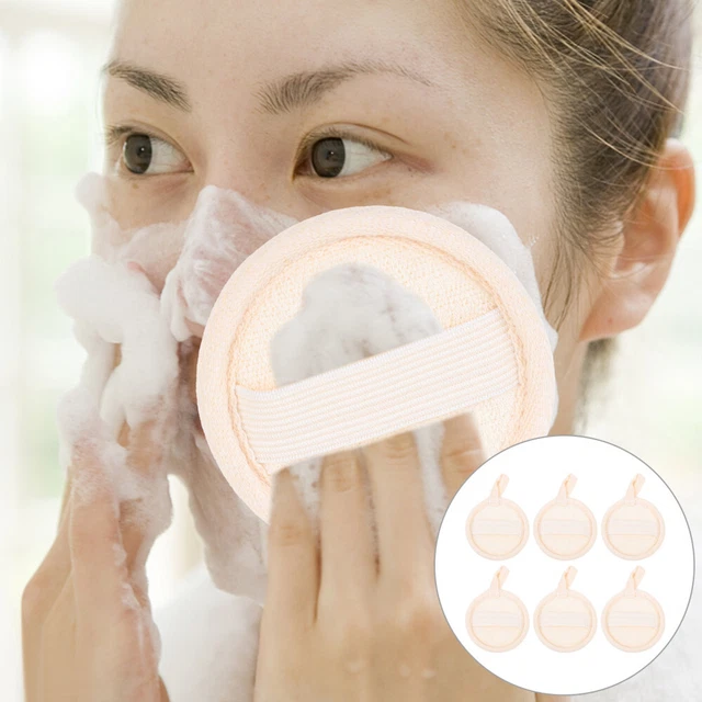 6 piezas Cepillo de maquillaje corporal de baño paño exfoliante luffa esponja