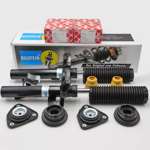 2x Bilstein B4 Stoßdämpfer vorne + Febi Domlager + Staubmanschette Ford Focus II