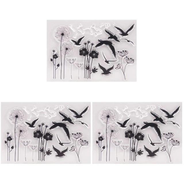 3 stücke klar stempel transparent dichtstempel für diy scrapbooking handwerk