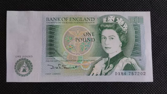 Bank Of England One Pound Note Newton/Somerset Ef