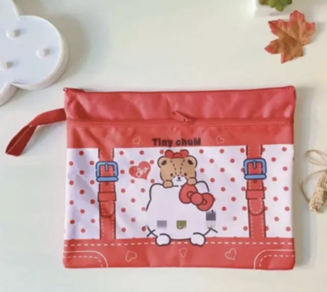 Sanrio Hello Kitty A4 Canvas Bag Wallet Stationary Paper File Kawaii Gift Cute