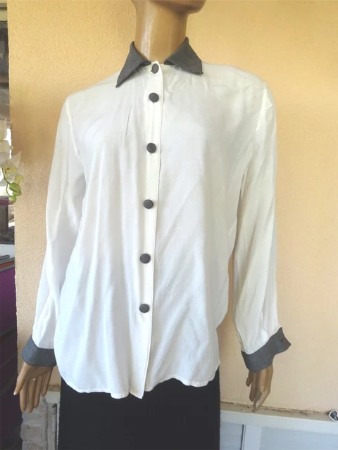 Tunique Blanche Brodée Sans Manches - Taille 38/40/42 - 100% Coton - Marque Payelle - Neuf Sans étiquette