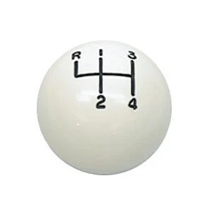 1967 1968 Camaro & Firebird White 5/16 Shifter Knob With 4 Speed Pattern