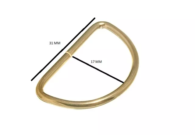 Curtain Blind Tie Back D Anneau EB Brass Plated Metal 25mm Pack Of 1000