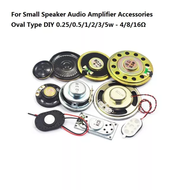 Small Horn Speaker Audio Amplifier Accessories Oval 0.25/0.5/1/2/3/5w/4/8/16 Ohm