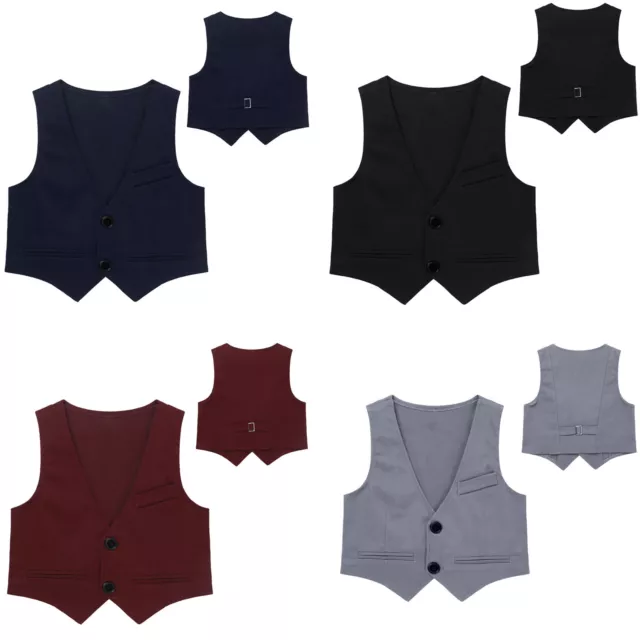 Gilet bambini festa smoking giubbotto abito ragazzi 92 104 110 116 128 140 152