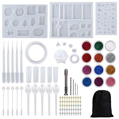 Silikonform Gießform Resin Mold Silikon Set DIY Harz Casting Formen für Schmu...