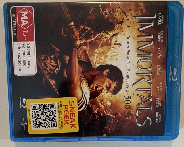 UNIVERSAL IMMORTALS BLU-RAY MA15+ 2011 Henry Cavill Tarsem Singh £3.75 ...