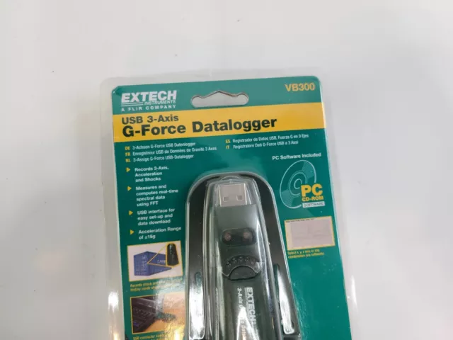 Extech VB300 Vibration 3-Axis G-Force USB Data Logger - Brand New 2