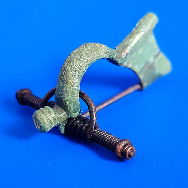 Roman EMPIRE ANCIENT FIBULA BRONZE brooch 1-3 century