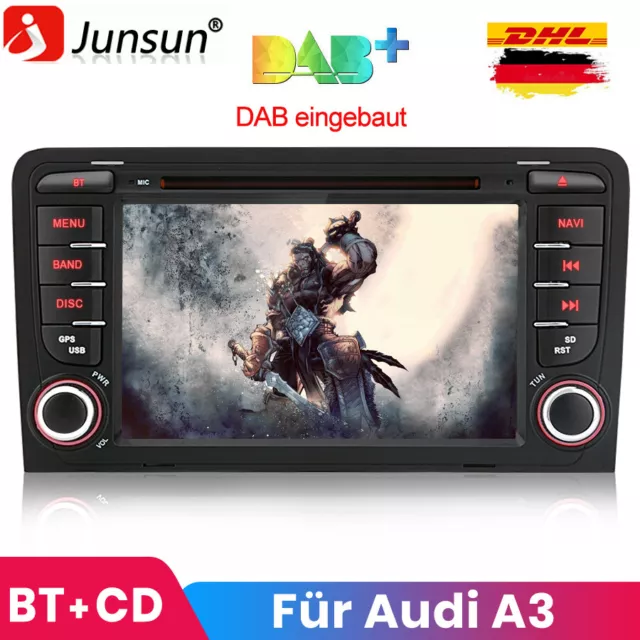 DAB+ 7" Autoradio GPS Navi CD DVD Touchscreen Bluetooth Für Audi A3 S3 RS3 8P 8V