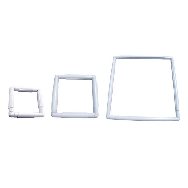 Lot De 4 Cerceaux à Broder Rectangulaires En Plastique Lilas - Pour Point De Croix Et Couture