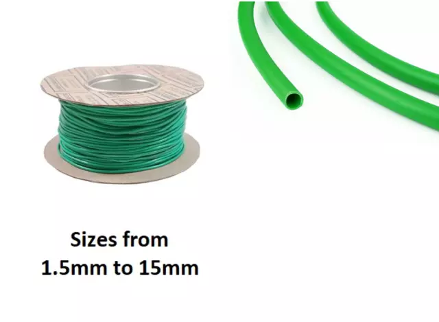 PVC Cable Sleeving Green All Sizes Electrical Cable Tubing Harness