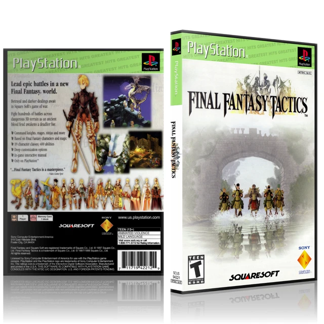 PS1 CASE NO GAME Final Fantasy Tactics Greatest Hits 9.99 PicClick