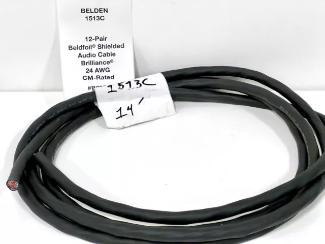 BELDEN 1513C  12-Pair Beldfoil® Shielded Audio Cable Brilliance® 24 AWG CM-Rated