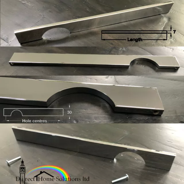 Stylish Modern Polished Chrome Cabinet Pull Handle Kitchen Drawer Cupboard Knob