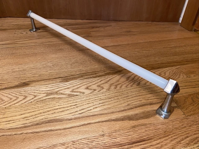 Antique milk glass towel bar rod rack holder | peck bros deco victorian bathroom