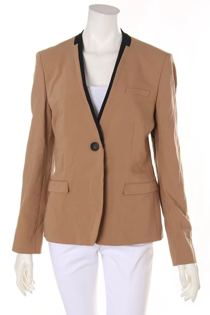 Blazer René Lezard lana vergine D 40 nero cammello