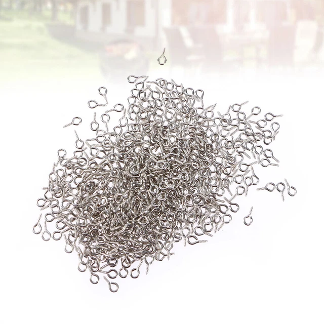 300 piezas Mini Tornillo Ojos Pendientes Colgantes Ganchos Joyería Cuentas Pequeñas