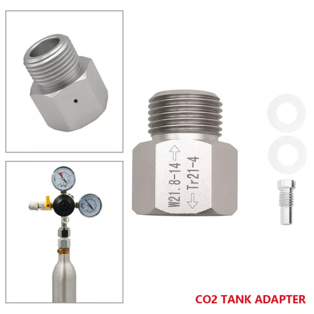 CO2 Cylinder Refill Adapter TR21-4 to W21.8 For Homebrew SodaStream Co2 Tank NEW