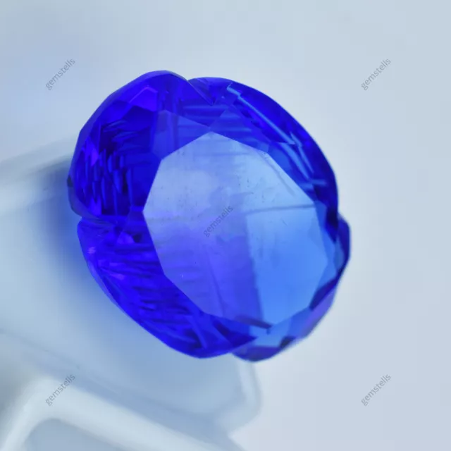 Sapphire 51.30 Ct Blue Oval Shape Loose Lab-Created Gemstone CERTIFIED