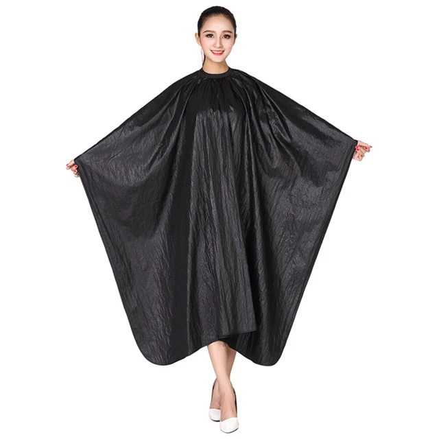 Delantal de salón impermeable para adultos peluquería capa corte de pelo capa corte de pelo vestido