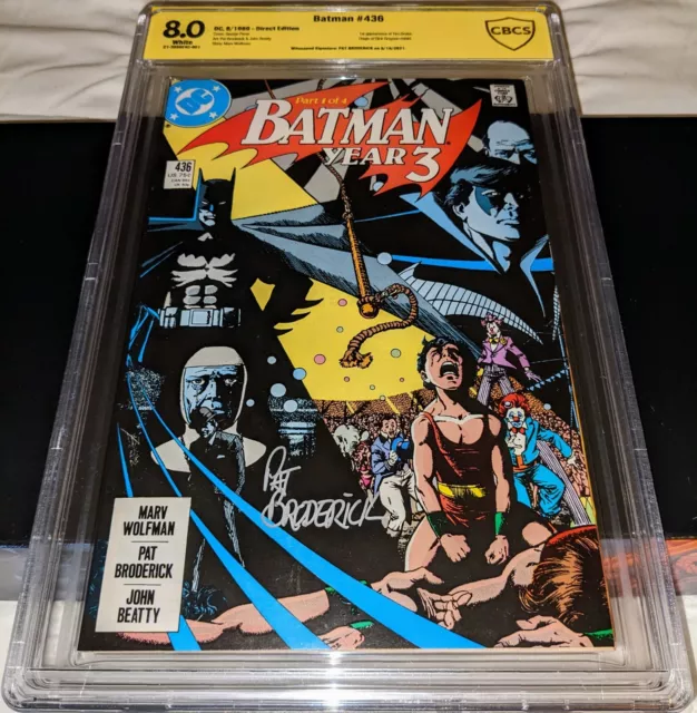💥Batman #436 Cbcs 8.0 Not Cgc 1St App Of Tim Drake! 3Rd Robin! Key Signature!💥