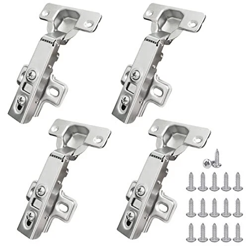 Lot de 4 charnières pour porte de placard,Charnière avec Amortisseur,Charnièr...