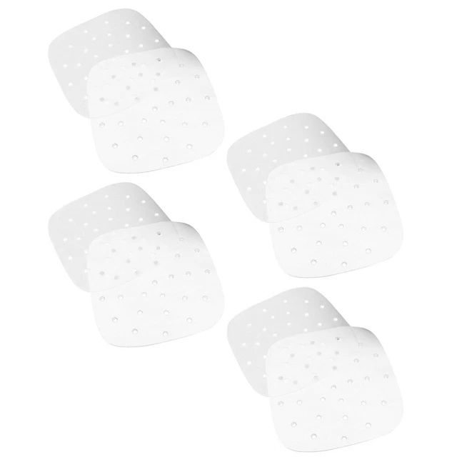 100 hojas de papel de freidora de aire perforado aire desechable papel de frita