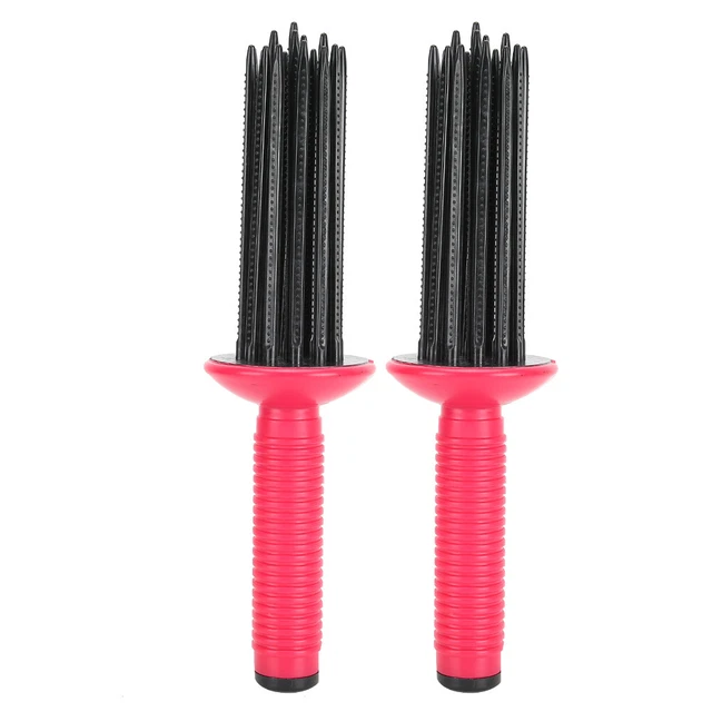 (17 Comb Teeth)2pcs Hair Fluffy Curling Roll Comb AntiSlip Curling Wand FSO