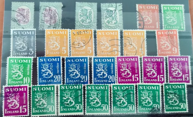 Posten Lot alte Briefmarken Stamps Finnland Suomi Dragon aus Nachlass