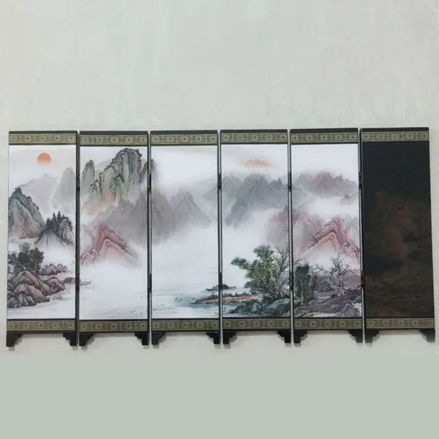 Petit diviseur d'écran élégant panneau vintage rétro en bois style chinois v