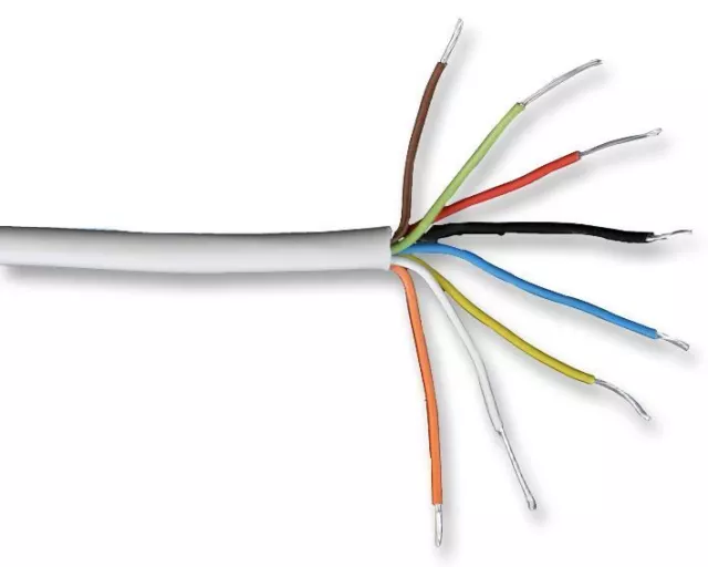VENTCROFT SECURITY - 8 Core Security Cable White 4.2mm Dia. 100m Reel
