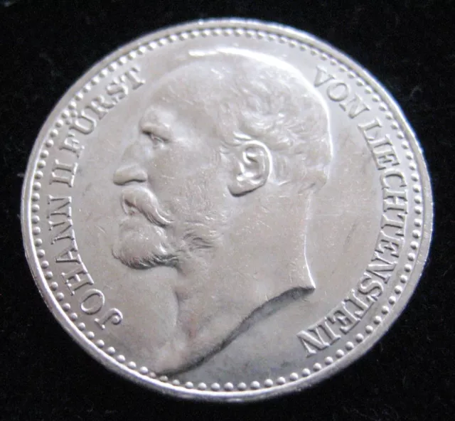Mds Liechtenstein 1 Krone 1904 "Johann Ii. Fürst Von Liechtenstein", Silber  #W