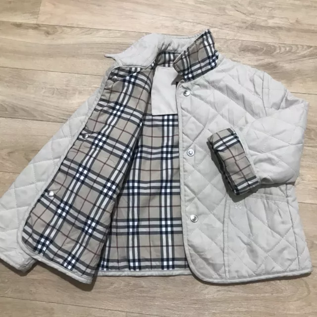 Burberry Infant Baby Girls Diamond Quilted Jacket kids Children beige 24M 2years